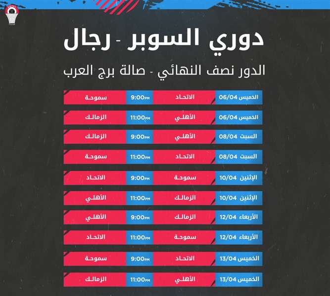 مسابقات السلة تحدد